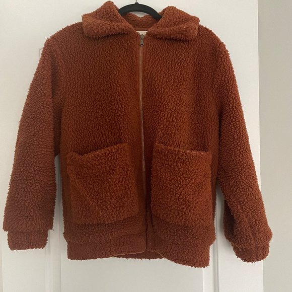 Elodie Teddy Coat in Rust - Picture 2 of 6